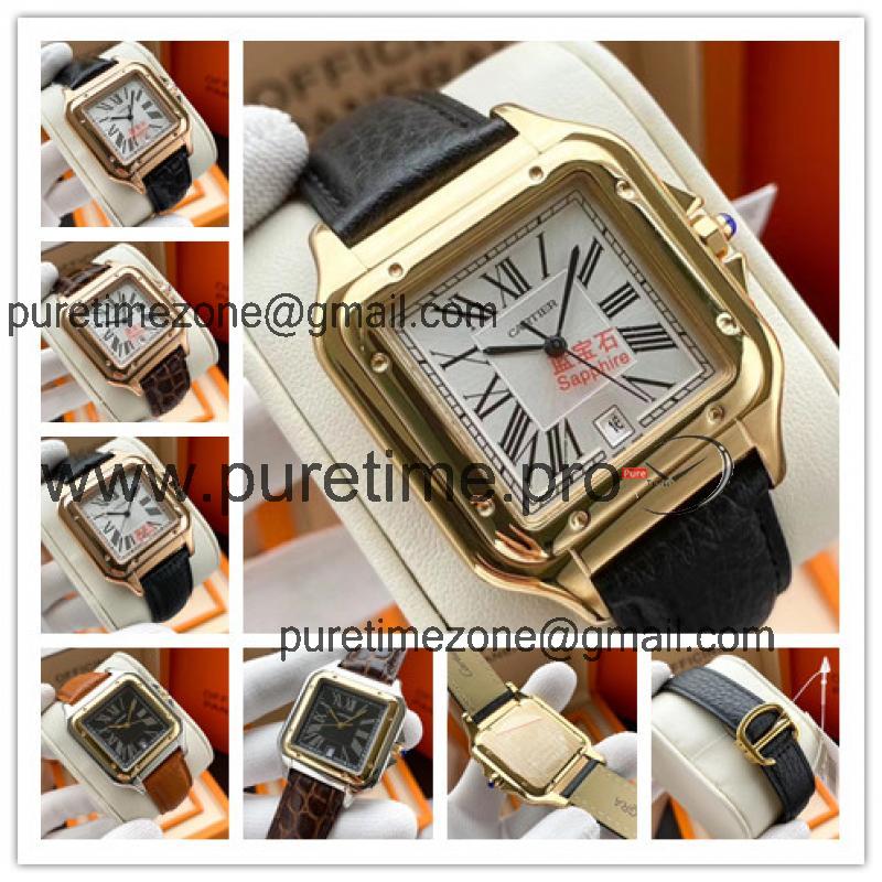 Replica Panthère Swiss Quartz Movement Womens Watch White Dial Leather Strap B E198