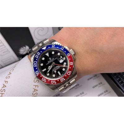 Replica GMT-Master II A21J Automatic Movement Mens Watch Black Dial  Jubilee Bracelet SS E101