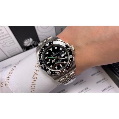 Replica GMT-Master II A21J Automatic Movement Mens Watch Black Dial  Jubilee Bracelet SS E101