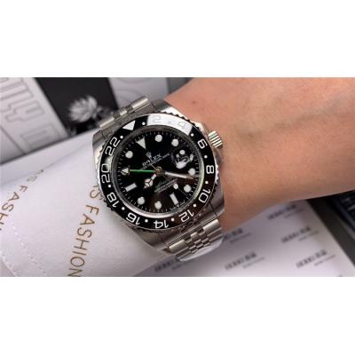 Replica GMT-Master II A21J Automatic Movement Mens Watch Black Dial  Jubilee Bracelet SS E101