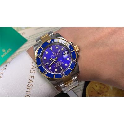 Replica Submariner  A21J Automatic Mens Watch Green Dial Oyster Bracelet  Two Tone Yellow Gold B E104