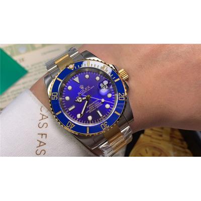 Replica Submariner  A21J Automatic Mens Watch Green Dial Oyster Bracelet  Two Tone Yellow Gold B E104