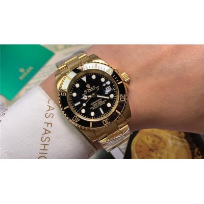 Replica Submariner  A21J Automatic Mens Watch Green Dial Oyster Bracelet Yellow Gold C E104