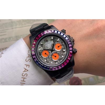 Replica Cosmograph Daytona  A21J Automatic Movement Mens Watch Graffiti Dial Rubber Strap E105