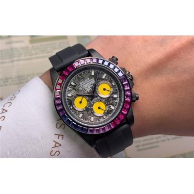 Replica Cosmograph Daytona  A21J Automatic Movement Mens Watch Graffiti Dial Rubber Strap E105