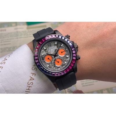 Replica Cosmograph Daytona  A21J Automatic Movement Mens Watch Graffiti Dial Rubber Strap E105