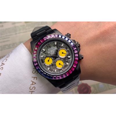 Replica Cosmograph Daytona  A21J Automatic Movement Mens Watch Graffiti Dial Rubber Strap E105