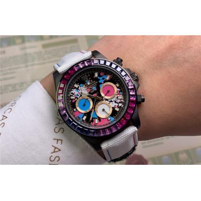 Replica Cosmograph Daytona  A21J Automatic Movement Mens Watch Graffiti Dial Nylon Strap E106