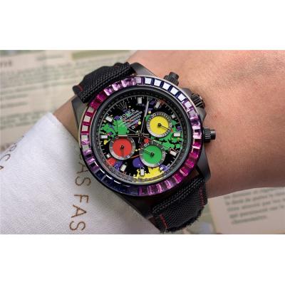 Replica Cosmograph Daytona  A21J Automatic Movement Mens Watch Graffiti Dial Nylon Strap E106