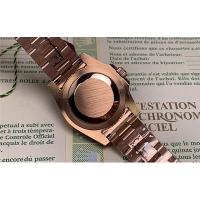 Replica GMT-Master II A21J Automatic  Mens Watch Black Dial Oyster Bracelet  Two Tone Rose Gold E109