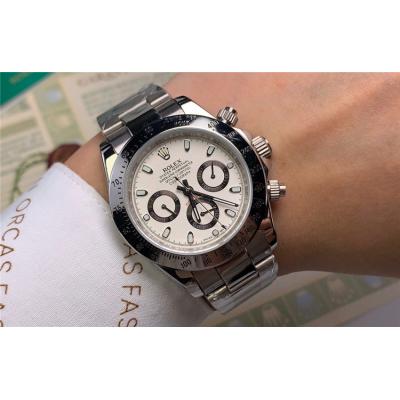 Replica Cosmograph Daytona  A21J Automatic Movement Mens Watch  Black Dial Oyster Bracelet SS A E111