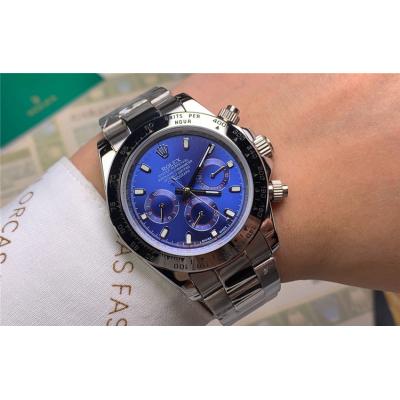 Replica Cosmograph Daytona  A21J Automatic Movement Mens Watch  Black Dial Oyster Bracelet SS A E111