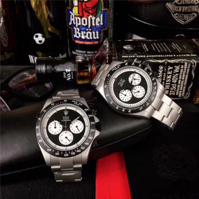 Replica Cosmograph Daytona Japan Quartz Chronograph  Mens Watch Black Dial Oyster Bracelet SS E112