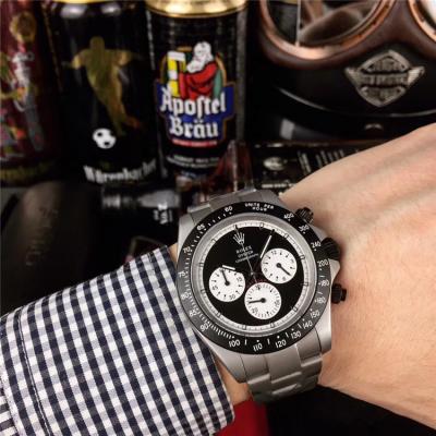 Replica Cosmograph Daytona Japan Quartz Chronograph  Mens Watch Black Dial Oyster Bracelet SS E112