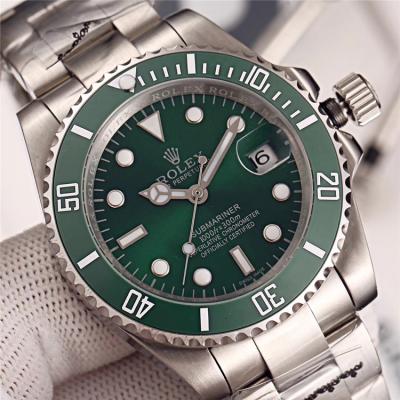 Replica Submariner  A21J Automatic Movement Mens Watch Green Dial Oyster Bracelet SS E116