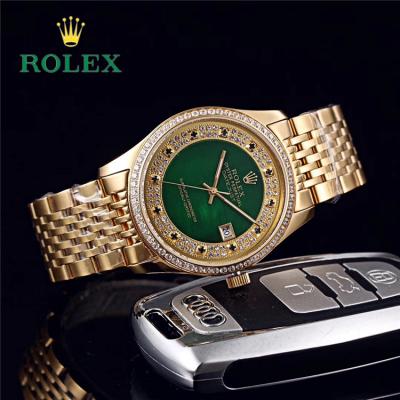 Replica Datejust Japan Miyota 8215 Automatic Movement  Mens Watch Green Dial Yellow Gold A E118