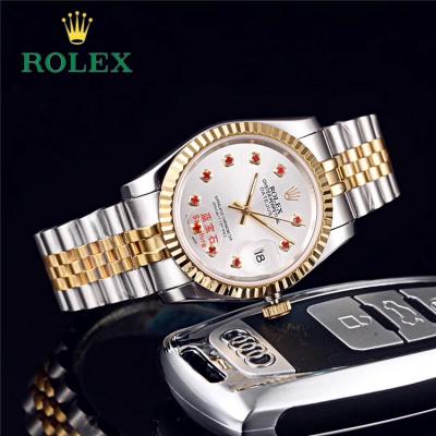 Replica Datejust Japan Miyota 8215 Automatic Mens Watch White Dial Two Tone Yellow Gold E122