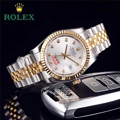 Replica Datejust Japan Miyota 8215 Automatic Mens Watch White Dial Two Tone Yellow Gold E122