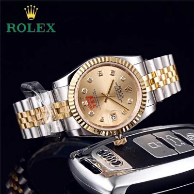 Replica Datejust Japan Miyota 8215 Automatic Mens Watch White Dial Two Tone Yellow Gold E122