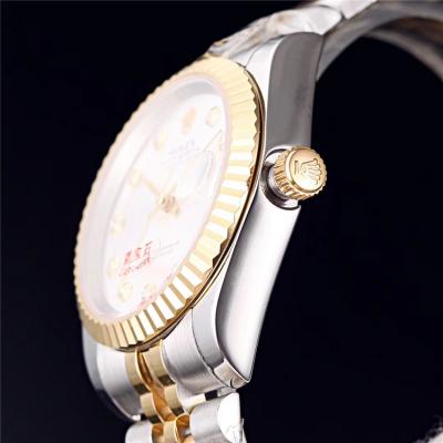 Replica Datejust Japan Miyota 8215 Automatic Mens Watch White Dial Two Tone Yellow Gold E122