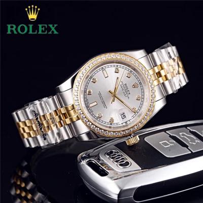 Replica Datejust Japan Miyota 8215 Automatic Mens Watch  Black Dial  Two Tone Yellow Gold E124