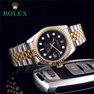 Replica Datejust Japan Miyota 8215 Automatic Mens Watch  Black Dial  Two Tone Yellow Gold A E125