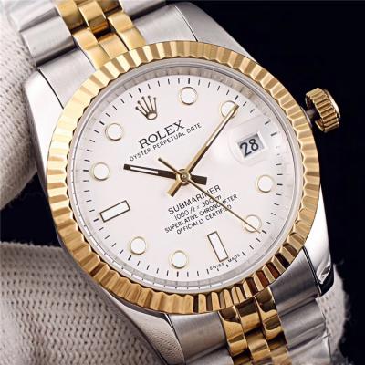 Replica Datejust Japan Miyota 8215 Automatic Mens Watch  Black Dial  Two Tone Yellow Gold A E125