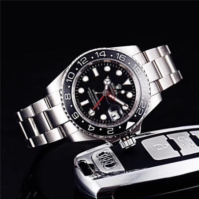 Replica GMT-Master II A21J Automatic Movement Mens Watch Black Dial Oyster Bracelet SS E127