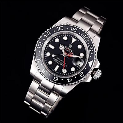 Replica GMT-Master II A21J Automatic Movement Mens Watch Black Dial Oyster Bracelet SS E127