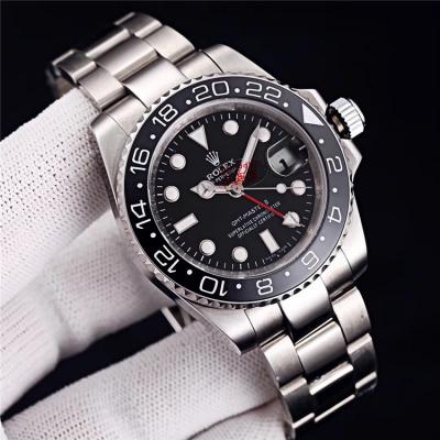 Replica GMT-Master II A21J Automatic Movement Mens Watch Black Dial Oyster Bracelet SS E127