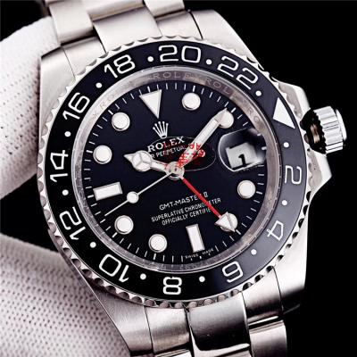 Replica GMT-Master II A21J Automatic Movement Mens Watch Black Dial Oyster Bracelet SS E127