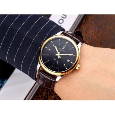 Replica Cellini Japan Miyota 8215 Automatic Mens Watch Black Dial  Leather Strap B E130