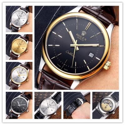 Replica Cellini Japan Miyota 8215 Automatic Mens Watch Black Dial  Leather Strap B E130