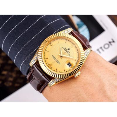 Replica Datejust Japan Miyota 8215 Automatic Mens Watch White Dial Leather Strap E131