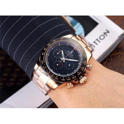 Replica Cosmograph Daytona Japan Quartz Chronograph Mens Watch Graffiti Dial Oyster Bracelet Rose Gold E133​