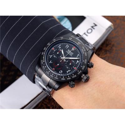 Replica Cosmograph Daytona Japan Quartz Chronograph Mens Watch  Black Dial PVD Steel E135