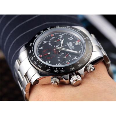 Replica Cosmograph Daytona Japan Quartz Chronograph Mens Watch  Black Dial PVD Steel E135