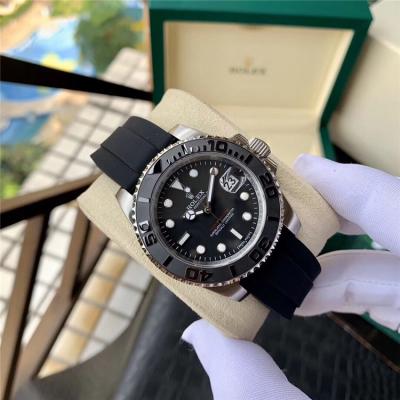 Replica Yacht-Master Japan Miyota 8215 Automatic Movement Mens Watch Black Dial Rubber Strap E137