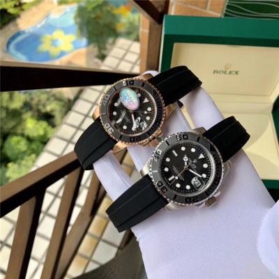 Replica Yacht-Master Japan Miyota 8215 Automatic Movement Mens Watch Black Dial Rubber Strap E137