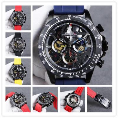 Replica Cosmograph Daytona A21J Automatic Movement Mens Watch Skeleton Dial Rubber Strap A 140