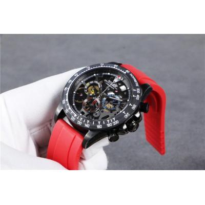 Replica Cosmograph Daytona A21J Automatic Movement Mens Watch Skeleton Dial Rubber Strap A 140