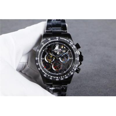 Replica Cosmograph Daytona A21J Automatic  Mens Watch Skeleton Dial Oyster Bracelet Yellow Gold B E140