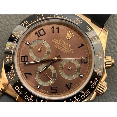 Replica Cosmograph Daytona A2813 Automatic Movement Mens Watch Brown Dial Rubber Strap E142