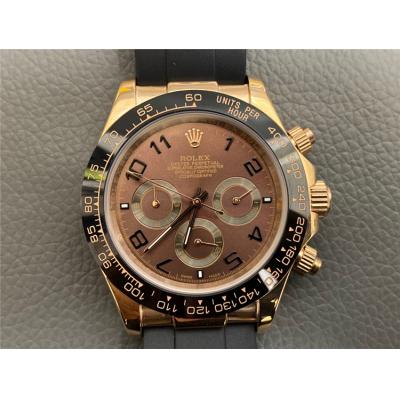 Replica Cosmograph Daytona A2813 Automatic Movement Mens Watch Brown Dial Rubber Strap E142