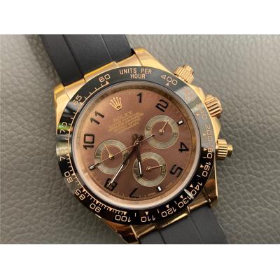 Replica Cosmograph Daytona A2813 Automatic Movement Mens Watch Brown Dial Rubber Strap E142