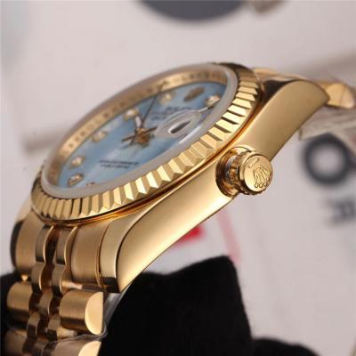 Replica Datejust A21j Automatic  Mens/Womens Watch Ice Blue Dial Jubilee Bracelet Yellow Gold  A E144