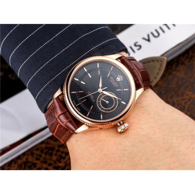 Replica Cellini Japan Miyota 8215 Automatic Movement  Mens Watch Black Dial Leather Strap E149