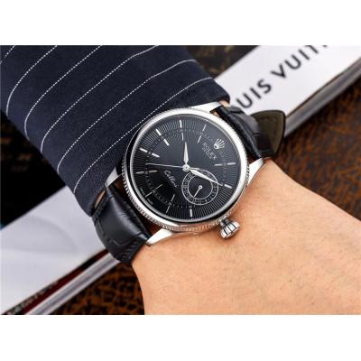 Replica Cellini Japan Miyota 8215 Automatic Movement  Mens Watch Black Dial Leather Strap E149