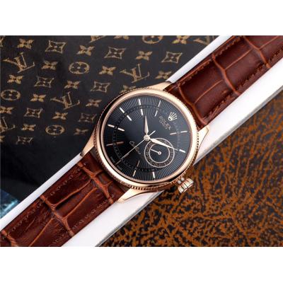 Replica Cellini Japan Miyota 8215 Automatic Movement  Mens Watch Black Dial Leather Strap E149