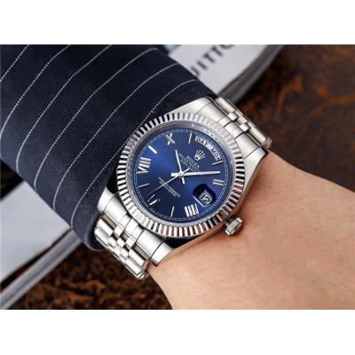 Replica Day-Date A8283 Automatic Movement Mens Watch  Blue Dial Jubilee Bracelet SS A E150